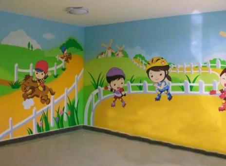京山幼儿园墙体彩绘制作流程及注意事项